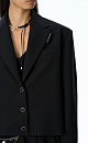 Cropped polyviscose jacket - BRUSNIKA. Women clothes