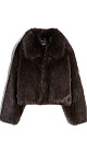 Short eco-fur coat - BRUSNIKA. Women clothes