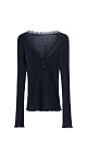 Cotton longsleeve with lace - BRUSNIKA. Women clothes