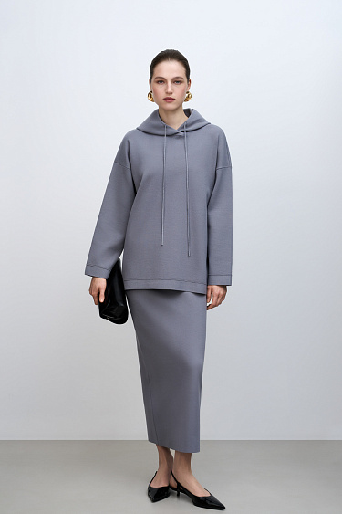 Knit jumper with hood - BRUSNIKA Women Clothes