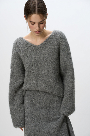 Short alpaca wool jumper - BRUSNIKA Women Clothes