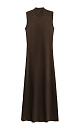 Knitted dress with a stand-up collar - BRUSNIKA. Women clothes