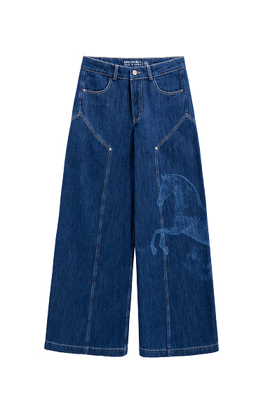 Jeans with horse print - BRUSNIKA Women Clothes