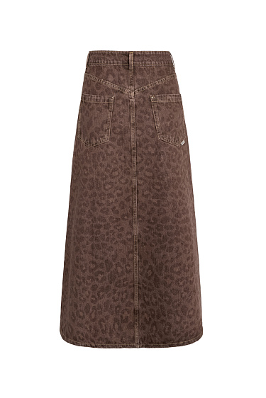 Animal print denim skirt - BRUSNIKA Women Clothes