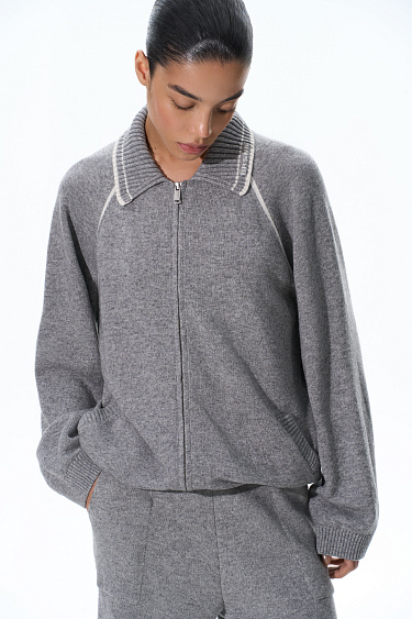 Cashmere and wool bomber jacket - BRUSNIKA Women Clothes