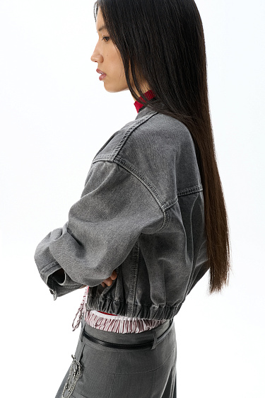 Denim bomber jacket - BRUSNIKA Women Clothes