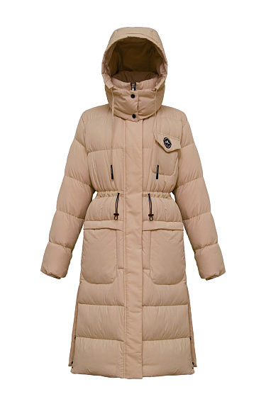 Long hooded down jacket - BRUSNIKA Women Clothes