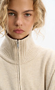 Jumper with a stand collar and a zippe - BRUSNIKA. Women clothes