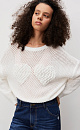 Knitted jumper with hearts - BRUSNIKA. Women clothes
