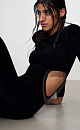 Dress with side cutouts - BRUSNIKA. Women clothes