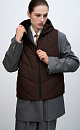 Oversized hooded vest - BRUSNIKA. Women clothes