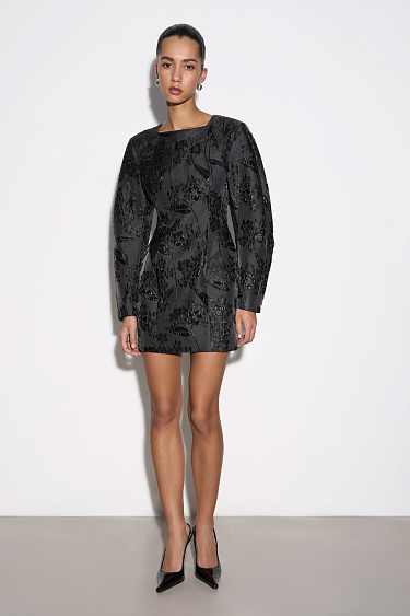 Mini dress with floral pattern - BRUSNIKA Women Clothes