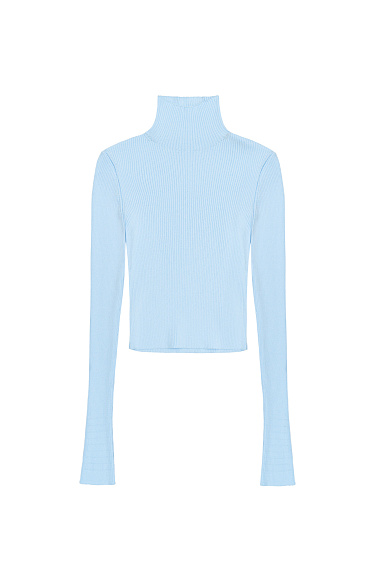 Short-sleeved viscose turtleneck - BRUSNIKA Women Clothes