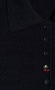 Midi knitted dress with a polo collar - BRUSNIKA. Women clothes
