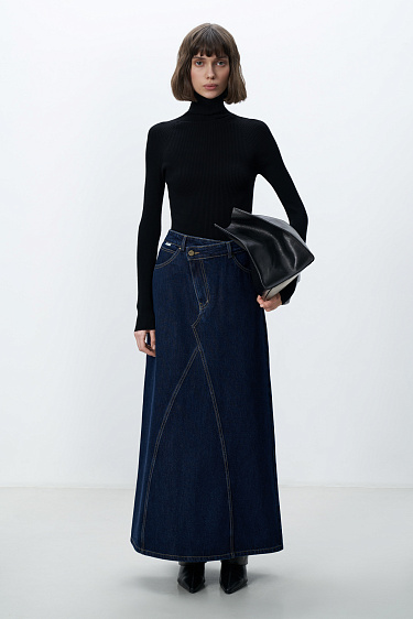 Asymmetric denim skirt - BRUSNIKA Women Clothes