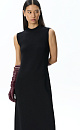 Knitted dress with a stand-up collar - BRUSNIKA. Women clothes