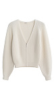 Zippered fox-fur cardigan - BRUSNIKA. Women clothes