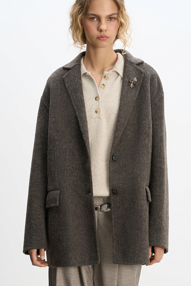 Single-breasted jacket-coat - BRUSNIKA Women Clothes