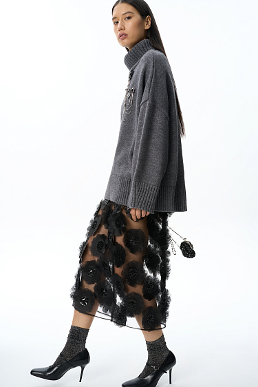 Voluminous alpaca wool jumper - BRUSNIKA Women Clothes