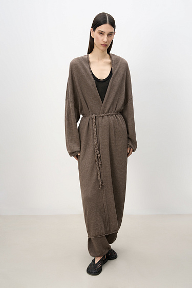 100% linen cardigan robe - BRUSNIKA Women Clothes