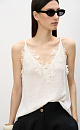 Linen top with lace - BRUSNIKA. Women clothes