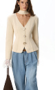 viscose jacket with accent buttons - BRUSNIKA. Women clothes