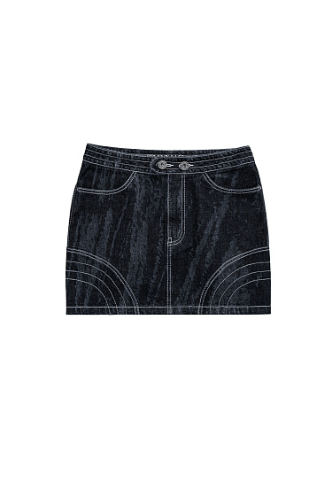 Denim skirt of mini length - BRUSNIKA Women Clothes