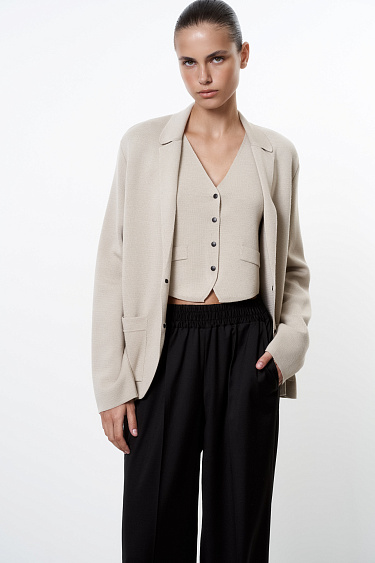 Single-breasted merino wool jacket
 - BRUSNIKA Women Clothes