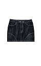 Denim skirt of mini length - BRUSNIKA. Women clothes
