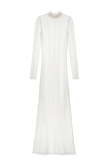 Openwork dress made of mohair and alpaca wool - BRUSNIKA Women Clothes