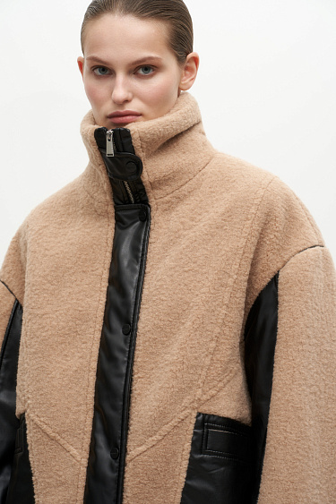 Faux fur bomber jacket - BRUSNIKA Women Clothes