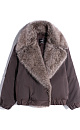 Down jacket with a fur collar - BRUSNIKA. Women clothes