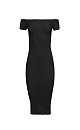 Off the shoulder fitted dress - BRUSNIKA. Women clothes