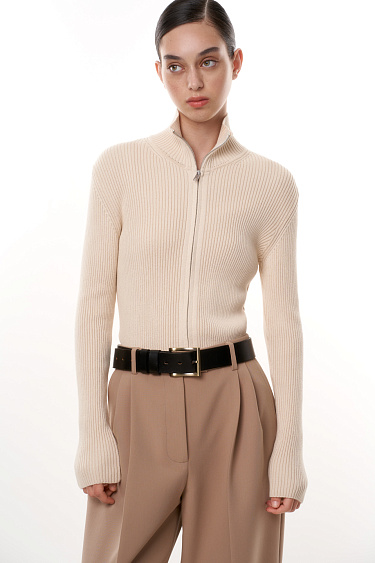 Ribbed knit cardigan - BRUSNIKA Women Clothes