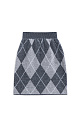 Mini skirt with an Argyle pattern - BRUSNIKA. Women clothes