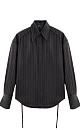 Wool shirt with big shoulders - BRUSNIKA. Women clothes