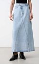 Asymmetric denim skirt - BRUSNIKA. Women clothes