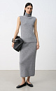 Knitted vest with a high collar - BRUSNIKA. Women clothes