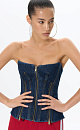 Denim corset with a zipper - BRUSNIKA. Women clothes