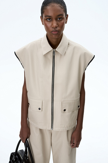 Raw edge vest - BRUSNIKA Women Clothes