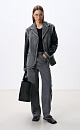 Denim jacket with eco-leather details - BRUSNIKA. Women clothes
