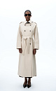 Double-breasted trench coat with raw edges - BRUSNIKA. Women clothes
