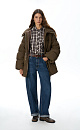 Voluminous down jacket with suede effect - BRUSNIKA. Women clothes