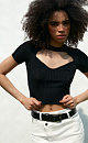 Bust cutout top - BRUSNIKA. Women clothes
