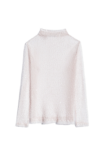 Transparent top with sequins - BRUSNIKA Women Clothes
