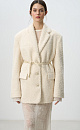 Eco-fur coat with belt - BRUSNIKA. Women clothes