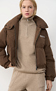 Down jacket with a stand-up collar and zippered hood - BRUSNIKA. Women clothes