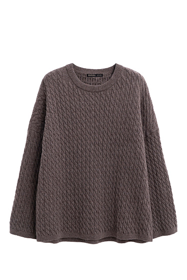 Cable-knit jumper made from 100% extrafine merino wool - BRUSNIKA Women Clothes