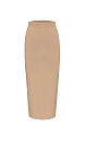 Knitted skirt with back slit - BRUSNIKA. Women clothes