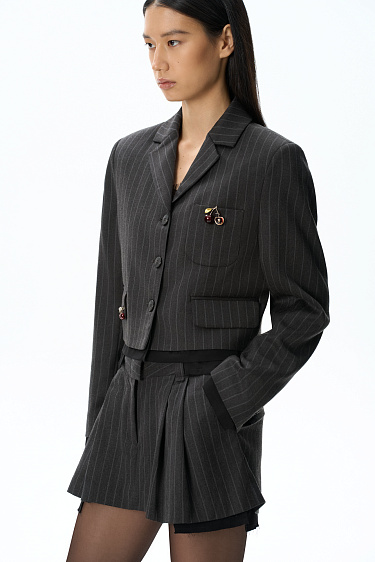 Striped mini skirt - BRUSNIKA Women Clothes